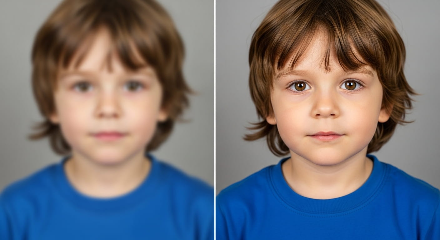 enhance blur photo to High resolution